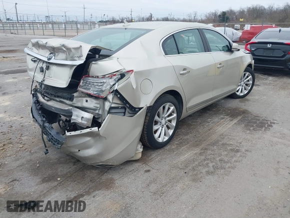 2014 Buick LaCrosse Leather with VIN 1G4GB5G31EF106205, listed as a IAAI auction lot 41569989 with 118,968 mi miles and . Bid and sale history available at DreamBid. Image 4.
