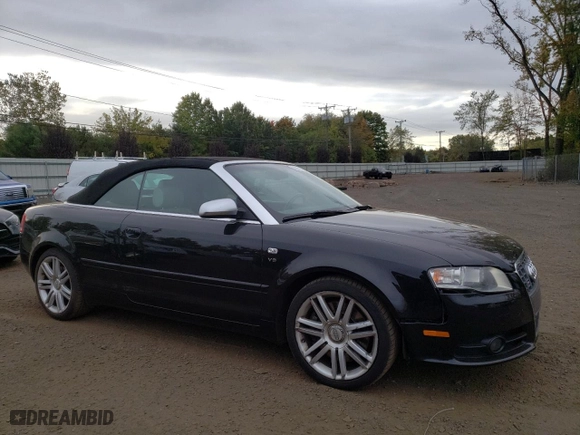 2007 Audi S4 with VIN WUARL48H87K901344, listed as a Copart auction lot 74111714 with 122,087 mi miles and Clean Title. Bid and sale history available at carsss.com. Image 4.