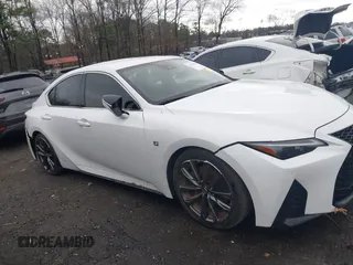 2021 Lexus IS with VIN JTHGZ1B23M5039150, listed as a IAAI auction lot 41228183 with 107,671 mi miles. Bid and sale history available at carsss.com. Image 13.