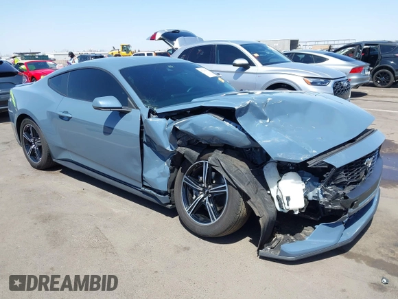 2024 Ford Mustang EcoBoost with VIN 1FA6P8THXR5140195, listed as a IAAI auction lot 42268566 with 11,032 mi miles and . Bid and sale history available at DreamBid. Image 1.