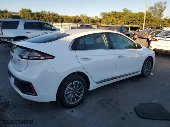 2021 Hyundai Ioniq Electric Limited with VIN KMHC85LJ6MU081927, listed as a Copart auction lot 83955944 with 27,324 mi miles and Salvage Title. Bid and sale history available at carsss.com. Image 3.