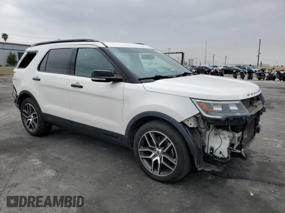 2016 Ford Explorer Sport with VIN 1FM5K8GT7GGD28317, listed as a Copart auction lot 55610145 with 156,532 mi miles and Salvage Title. Bid and sale history available at DreamBid. Image 4.