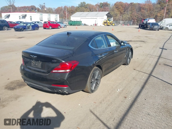 2019 Genesis G70 2.0T Advanced with VIN KMTG34LA5KU044008, listed as a IAAI auction lot 40764045 with 55,659 mi miles. Bid and sale history available at carsss.com. Image 4.