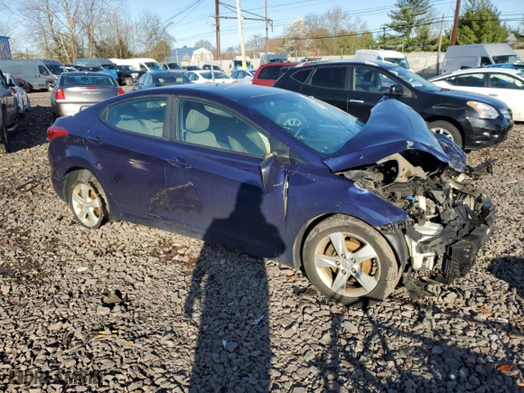 2012 Hyundai Elantra GLS PZEV with VIN 5NPDH4AE0CH096828, listed as a Copart auction lot 51997595 with 184,896 mi miles and Salvage Title. Bid and sale history available at carsss.com. Image 4.