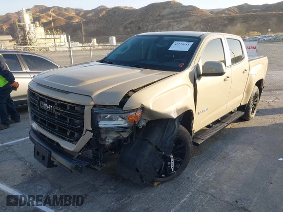 2022 GMC Canyon 2WD Elevation with VIN 1GTG5CEN6N1253637, listed as a IAAI auction lot 41273051 with 27,493 mi miles. Bid and sale history available at carsss.com. Image 2.
