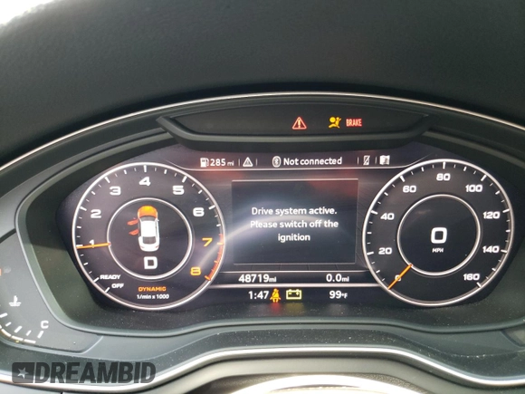 2018 Audi A5 Sportback Premium Plus with VIN WAUENCF54JA100459, listed as a Copart auction lot 53349513 with 48,719 mi miles. Bid and sale history available at carsss.com. Image 9.