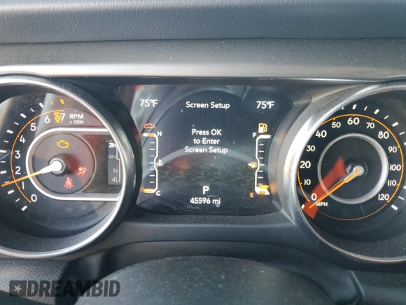 2023 Jeep Gladiator Overland with VIN 1C6HJTFG9PL535396, listed as a Copart auction lot 47459685 with 45,596 mi miles and Non repairable. Bid and sale history available at DreamBid. Image 9.