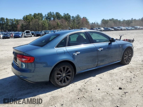 2015 Audi A4 Premium with VIN WAUBFAFL6FN010474, listed as a Copart auction lot 52639935 with 104,362 mi miles and Clean Title. Bid and sale history available at carsss.com. Image 3.