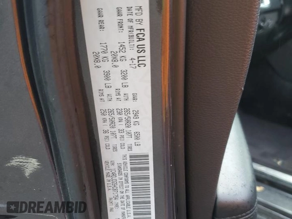 2017 Dodge Durango GT with VIN 1C4RDJDG5HC871754, listed as a Copart auction lot 47498285 with 66,040 mi miles and Salvage Title. Bid and sale history available at carsss.com. Image 16.