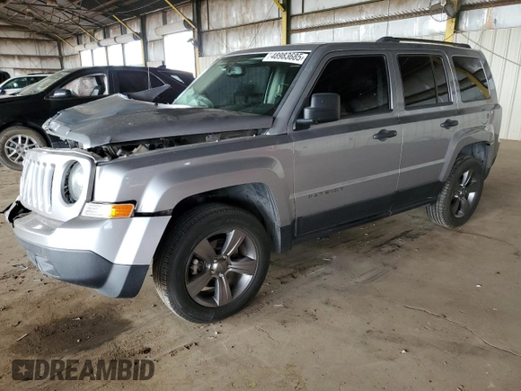 2017 Jeep Patriot Sport z VIN 1C4NJPBAXHD166726, wystawiony jako Copart lot #48983685 z przebiegiem 125 539 mil mil oraz Szkoda całkowita • Salvage title. Historia ofert i sprzedaży dostępna na DreamBid. Obrazek 1.