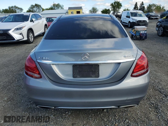2015 Mercedes-Benz C 300 Luxury with VIN 55SWF4KB3FU023876, listed as a Copart auction lot 51646055 with 192,852 mi miles and Salvage Title. Bid and sale history available at DreamBid. Image 6.