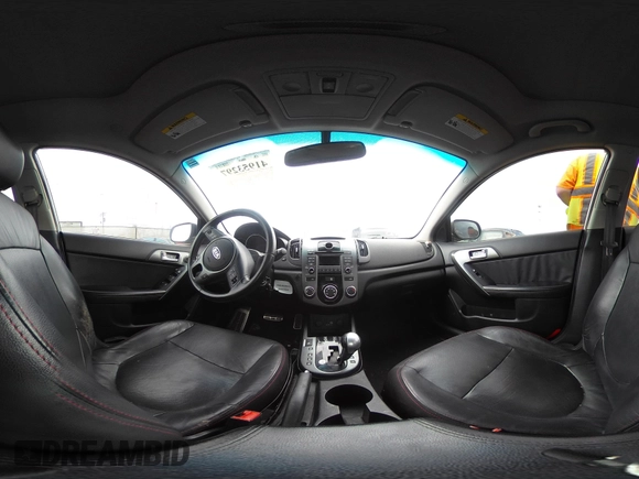 2010 Kia Forte SX with VIN KNAFW4A39A5230517, listed as a IAAI auction lot 41953297 with 154,711 mi miles. Bid and sale history available at carsss.com. Image 19.