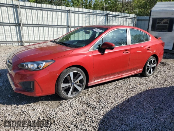 2019 Subaru Impreza Special Sports with VIN 4S3GKAM65K3605288, listed as a Copart auction lot 54661485 with 20,135 mi miles and Salvage title. Bid and sale history available at DreamBid. Image 1.