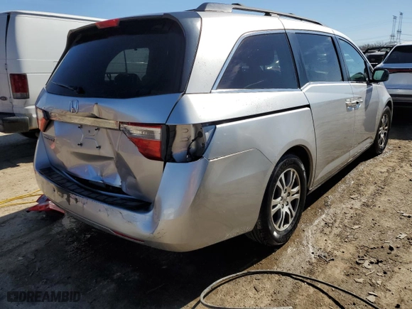 2011 Honda Odyssey EX-L with VIN 5FNRL5H6XBB095059, listed as a Copart auction lot 47368985 with 217,084 mi miles and Salvage Title. Bid and sale history available at carsss.com. Image 3.