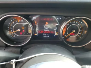 2020 Jeep Wrangler Unlimited Sahara Altitude with VIN 1C4HJXEG2LW252672, listed as a Copart auction lot 44195175 with 58,555 mi miles and Salvage title. Bid and sale history available at DreamBid. Image 9.