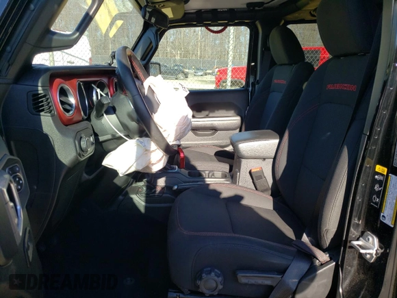 2021 Jeep Wrangler Unlimited Rubicon with VIN 1C4HJXFGXMW580776, listed as a Copart auction lot 46478105 with 56,120 mi miles and Salvage Title. Bid and sale history available at DreamBid. Image 7.