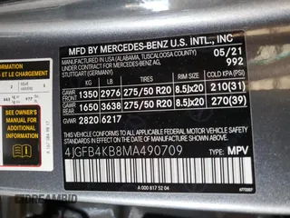 2021 Mercedes-Benz GLE 350 z VIN 4JGFB4KB8MA490709, wystawiony jako Copart lot #60885555 z przebiegiem 30 339 mil mil oraz Szkoda całkowita • Salvage title. Historia ofert i sprzedaży dostępna na DreamBid. Obrazek 12.