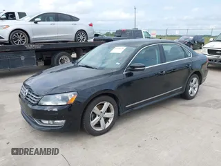 2013 Volkswagen Passat TDI SE with VIN 1VWBN7A30DC043444, listed as a IAAI auction lot 42150639 with 103,628 mi miles. Bid and sale history available at carsss.com. Image 2.