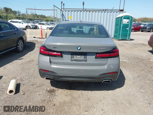2021 BMW 5 Series 540i xDrive with VIN WBA73BJ03MWX30307, listed as a IAAI auction lot 41891615 with 27,374 mi miles and . Bid and sale history available at DreamBid. Image 16.