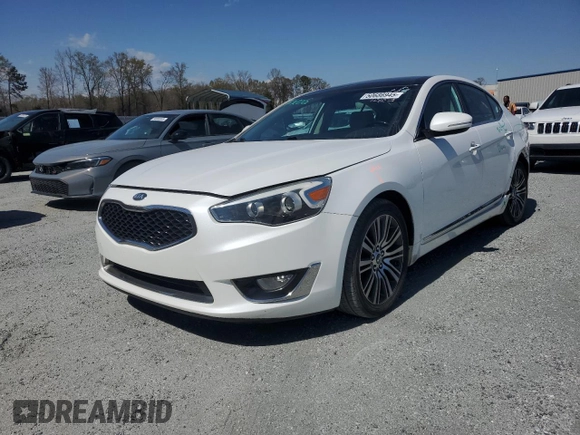 2014 Kia Cadenza Premium with VIN KNALN4D78E5121542, listed as a Copart auction lot 50686945 with 169,933 mi miles and Salvage Title. Bid and sale history available at DreamBid. Image 1.
