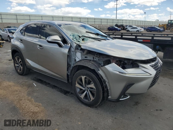 2021 Lexus NX 300h with VIN JTJGJRDZ9M2164377, listed as a Copart auction lot 55163065 with 86,119 mi miles and Salvage title. Bid and sale history available at DreamBid. Image 4.