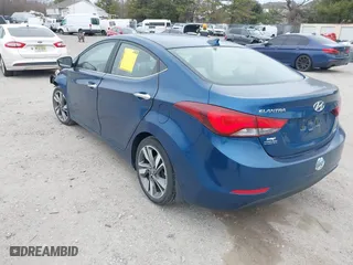 2014 Hyundai Elantra SE with VIN KMHDH4AEXEU039606, listed as a IAAI auction lot 41726852 with 43,717 mi miles. Bid and sale history available at carsss.com. Image 3.
