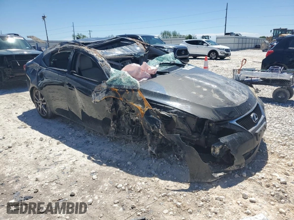 2013 Lexus IS 250 with VIN JTHBF5C24D5187624, listed as a Copart auction lot 53852055 with Not provided miles and Salvage title. Bid and sale history available at DreamBid. Image 4.