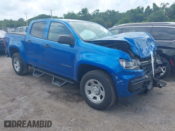 2022 Chevrolet Colorado 2WD Work Truck with VIN 1GCGSBEA1N1302338, listed as a IAAI auction lot 42388100 with 34,422 mi miles and . Bid and sale history available at DreamBid. Image 1.