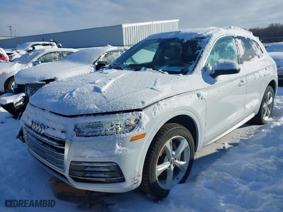 2018 Audi Q5 Premium Plus with VIN WA1BNAFY7J2243513, listed as a IAAI auction lot 41589060 with 77,042 mi miles. Bid and sale history available at carsss.com. Image 2.