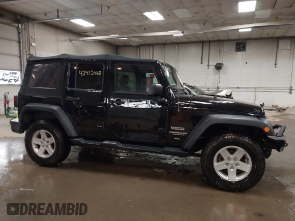 2017 Jeep Wrangler Unlimited Sport with VIN 1C4BJWDG4HL701067, listed as a IAAI auction lot 42412468 with 70,457 mi miles and . Bid and sale history available at DreamBid. Image 13.
