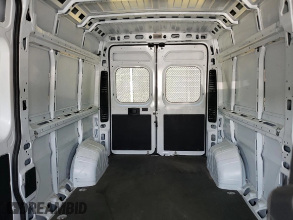 2023 Ram ProMaster Cargo with VIN 3C6LRVDG8PE565077, listed as a Copart auction lot 55407095 with 5,596 mi miles and Salvage Title. Bid and sale history available at carsss.com. Image 10.