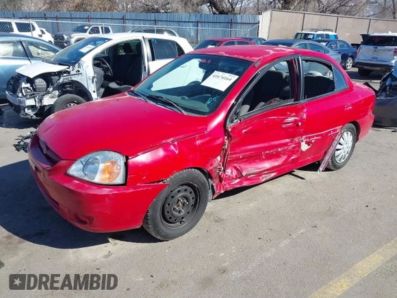 2004 Kia Rio with VIN KNADC125746285903, listed as a IAAI auction lot 41674164 with 202,845 mi miles. Bid and sale history available at carsss.com. Image 17.