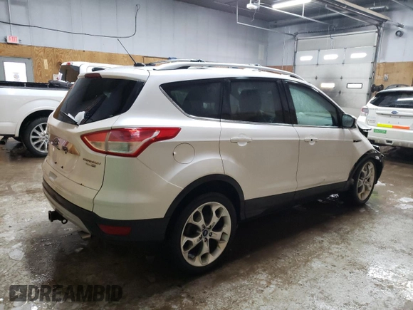 2014 Ford Escape Titanium with VIN 1FMCU9J93EUC22143, listed as a Copart auction lot 50837215 with 164,841 mi miles and Clean Title. Bid and sale history available at DreamBid. Image 3.