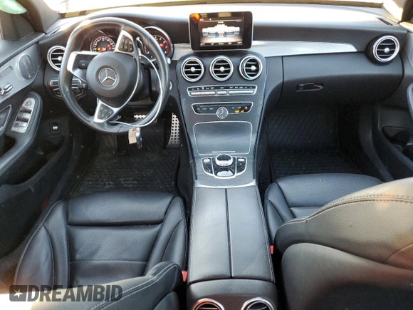 2018 Mercedes-Benz C 300 with VIN 55SWF4KB7JU280340, listed as a Copart auction lot 86372144 with 93,997 mi miles and Salvage Title. Bid and sale history available at DreamBid. Image 8.
