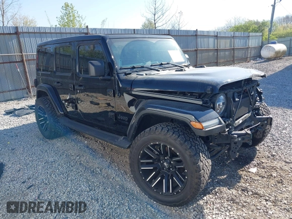 2021 Jeep Wrangler Unlimited Sahara with VIN 1C4HJXEG4MW650547, listed as a IAAI auction lot 42052146 with 26,983 mi miles and . Bid and sale history available at DreamBid. Image 1.