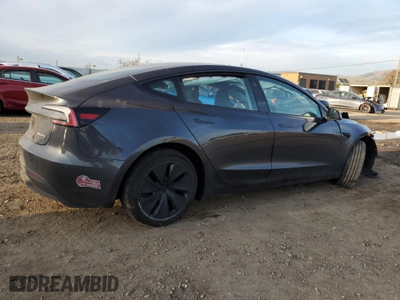 2024 Tesla Model 3 Long Range with VIN 5YJ3E1EB5RF753911, listed as a Copart auction lot 45477385 with 12,164 mi miles and Salvage Title. Bid and sale history available at DreamBid. Image 3.