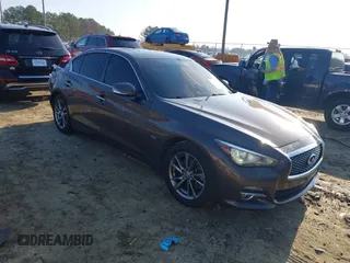 2017 Infiniti Q50 Signature Edition with VIN JN1EV7AP0HM740537, listed as a IAAI auction lot 41485135 with 97,796 mi miles and . Bid and sale history available at DreamBid. Image 1.