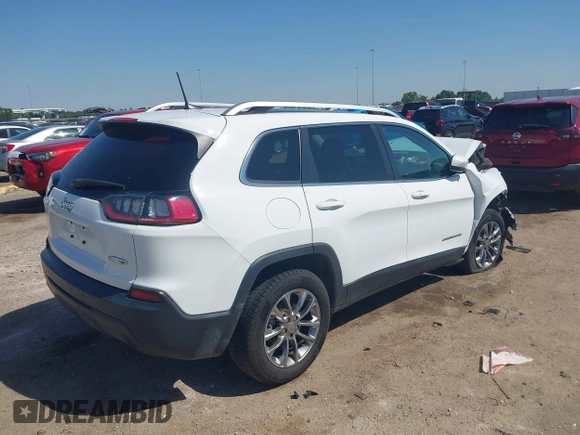 2019 Jeep Cherokee Latitude Plus with VIN 1C4PJLLB4KD455861, listed as a IAAI auction lot 41975695 with 104,413 mi miles. Bid and sale history available at carsss.com. Image 4.