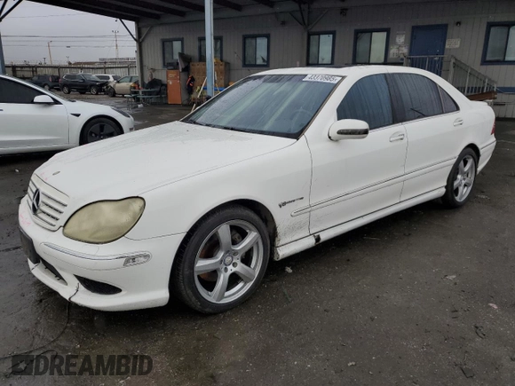 2002 Mercedes-Benz S 430 with VIN WDBNG70J02A283448, listed as a Copart auction lot 43370985 with 141,798 mi miles and Salvage title. Bid and sale history available at DreamBid. Image 1.