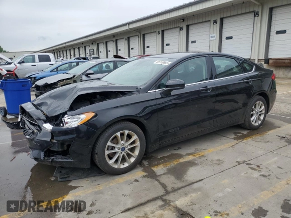 2020 Ford Fusion SE with VIN 3FA6P0HD9LR231017, listed as a Copart auction lot 55156965 with 56,161 mi miles and Salvage title. Bid and sale history available at DreamBid. Image 1.