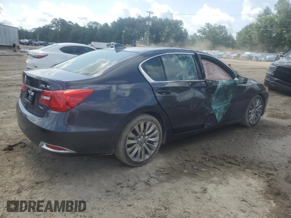 2014 Acura RLX Advance with VIN JH4KC1F93EC004320, listed as a Copart auction lot 61643825 with 80,123 mi miles and Salvage title. Bid and sale history available at DreamBid. Image 3.