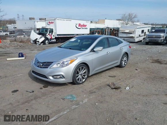 2013 Hyundai Azera with VIN KMHFH4JG9DA323254, listed as a IAAI auction lot 41776183 with 73,489 mi miles and . Bid and sale history available at DreamBid. Image 2.