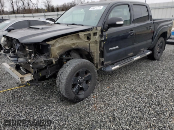 2014 Toyota Tacoma PreRunner with VIN 5TFJU4GN0EX051756, listed as a Copart auction lot 46034355 with 224,700 mi miles and Salvage Title. Bid and sale history available at carsss.com. Image 1.