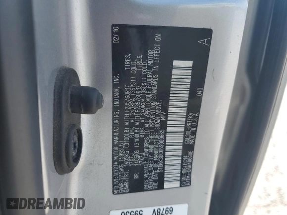 2011 Toyota Sienna LE AAS with VIN 5TDKK3DC6BS009665, listed as a Copart auction lot 54377695 with 155,716 mi miles and Salvage Title. Bid and sale history available at DreamBid. Image 13.