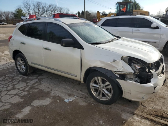 2015 Nissan Rogue Select S with VIN JN8AS5MT0FW662574, listed as a Copart auction lot 86819404 with 0 mi miles and Salvage Title. Bid and sale history available at carsss.com. Image 4.