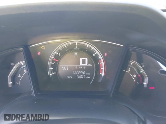 2017 Honda Civic Sedan LX with VIN 2HGFC2F58HH574855, listed as a IAAI auction lot 42058279 with 89,442 mi miles. Bid and sale history available at carsss.com. Image 7.