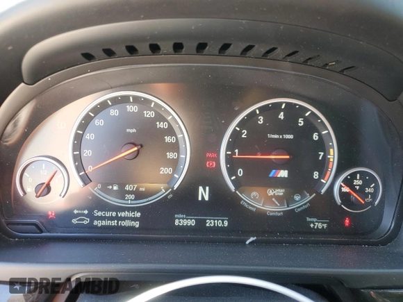 2014 BMW M5 with VIN WBSFV9C52ED097797, listed as a Copart auction lot 81085504 with 83,990 mi miles and Salvage Title. Bid and sale history available at carsss.com. Image 9.
