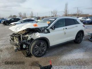 2022 Infiniti QX50 LUXE with VIN 3PCAJ5BB8NF114401, listed as a Copart auction lot 85778514 with 0 mi miles and Non Repairable. Bid and sale history available at carsss.com. Image 1.