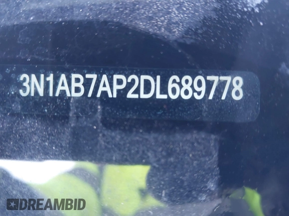 2013 Nissan Sentra FE+ S with VIN 3N1AB7AP2DL689778, listed as a IAAI auction lot 41432423 with 69,160 mi miles and . Bid and sale history available at DreamBid. Image 9.