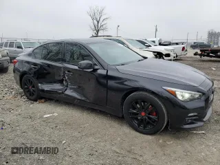 2014 Infiniti Q50 Premium with VIN JN1BV7AP1EM674093, listed as a Copart auction lot 45062485 with 116,228 mi miles and Salvage Title. Bid and sale history available at carsss.com. Image 4.